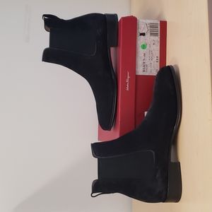 Salvatore Ferragamo Suede Chelsea Boots